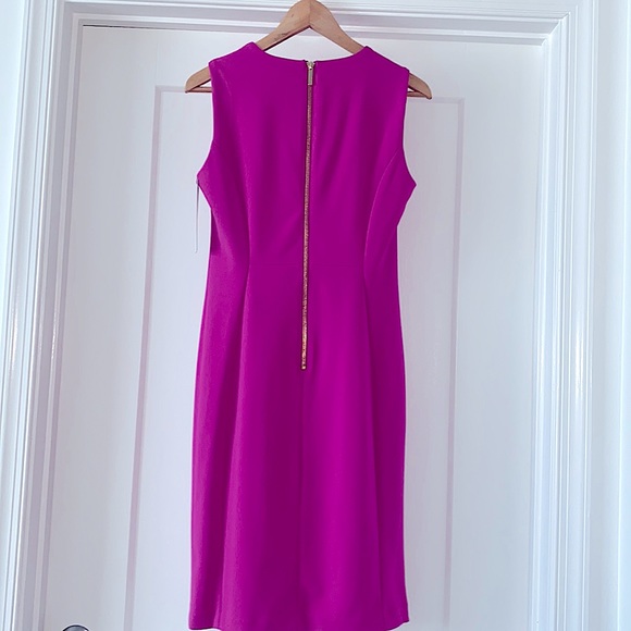 💐 NWT! Pink Calvin Klein Sheath Sleeveless Dress - Picture 2 of 6